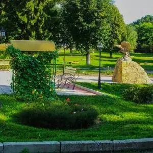 Территория в санатории Кавказ в городе Кисловодске - фотография